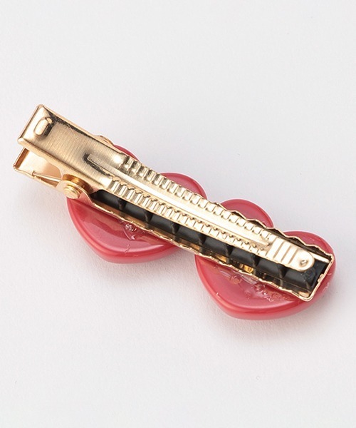 petit main（プティマイン）の「ハートヘアクリップ2P（バレッタ/ヘアクリップ・キッズ・レッド/マスタード/ライトピンク・FREE）」の6枚目の写真