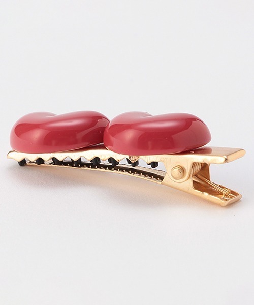 petit main（プティマイン）の「ハートヘアクリップ2P（バレッタ/ヘアクリップ・キッズ・レッド/マスタード/ライトピンク・FREE）」の7枚目の写真