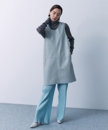 プリーツリブパンツ