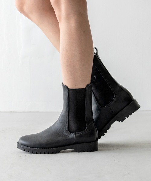 menue（メヌエ）の「ボリュームヒールサイドゴアブーツ（ブーツ・レディース・ブラック/ブラウン/アイボリー/ベージュ・LL/S/M/L）」の3枚目の写真