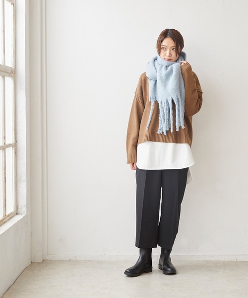 menue（メヌエ）の「ボリュームヒールサイドゴアブーツ（ブーツ・レディース・ブラック/ブラウン/アイボリー/ベージュ・LL/S/M/L）」の19枚目の写真