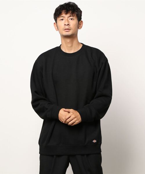Dickies(ディッキーズ)の「【Dickies】ヘビーウェイト裏起毛クルー / ディッキーズ ワンポイントロゴ クルーネック スウェット(スウェット・メンズ・ブラック/ホワイト/グレー・L/XL/M)」の2枚目の写真