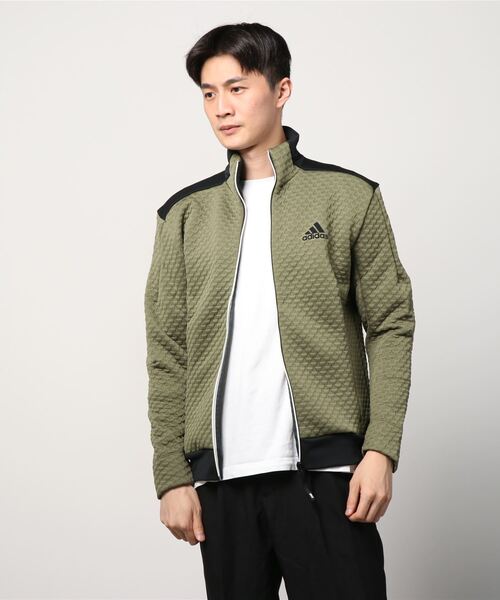 adidas（アディダス）の「【別注】アディダス adidas MZNEPBトラックトップ 限定コラボ（スウェット・メンズ・ブラック/オリーブ・L/M/3L/LL）」の2枚目の写真