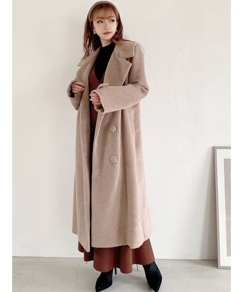 RESEXXY（リゼクシー）の「モッサタッチロングコート（その他アウター・レディース・ブラック/オレンジ/グリーン/ベージュ・FREE）」の21枚目の写真