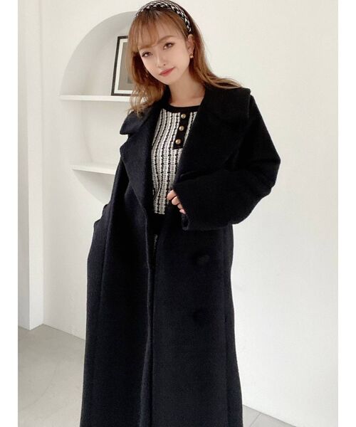 RESEXXY（リゼクシー）の「モッサタッチロングコート（その他アウター・レディース・ブラック/オレンジ/グリーン/ベージュ・FREE）」の12枚目の写真