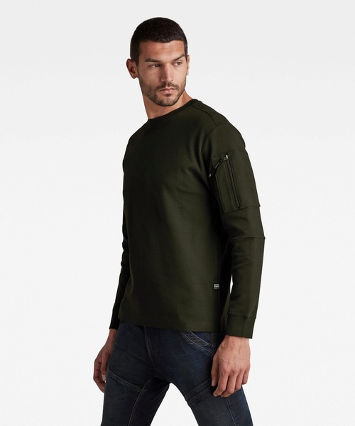 G-STAR（ジースター）の「TWEETER ZIP POCKET RELAXED（Tシャツ/カットソー・メンズ・ダークグレー/ブルー系その他・SMALL/MEDIUM/LARGE/X-LARGE/X-SMALL）」の3枚目の写真