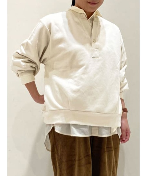 sm2rhythm(サマンサモスモスリズム)の「スキッパー裏毛カットソー(Tシャツ/カットソー・レディース・ベージュ/シルバーグレー/クリーム・フリ-)」の3枚目の写真