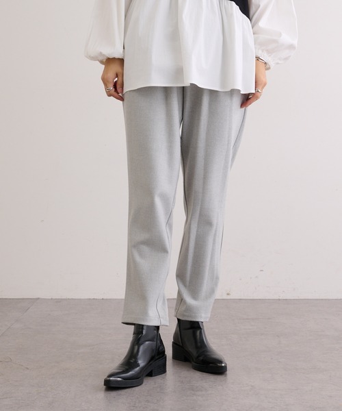 BONbazaar（ボンバザール）の「《安定の定番！色違い必須アイテム》リラックスウォームイージーテーパード（その他パンツ・レディース・ブラック/オフホワイト/ライトグレー/ダークブラウン・FREE）」の3枚目の写真