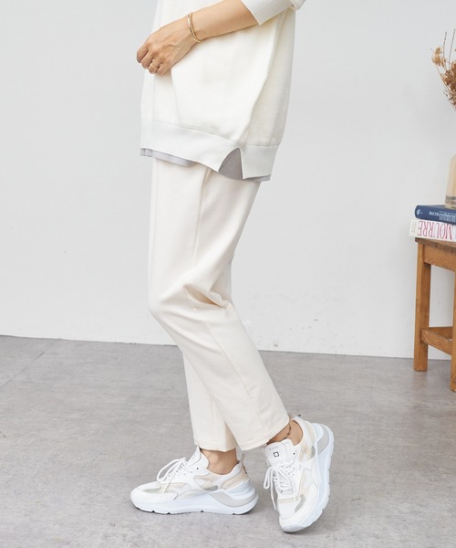 BONbazaar（ボンバザール）の「《安定の定番！色違い必須アイテム》リラックスウォームイージーテーパード（その他パンツ・レディース・ブラック/オフホワイト/ライトグレー/ダークブラウン・FREE）」の22枚目の写真