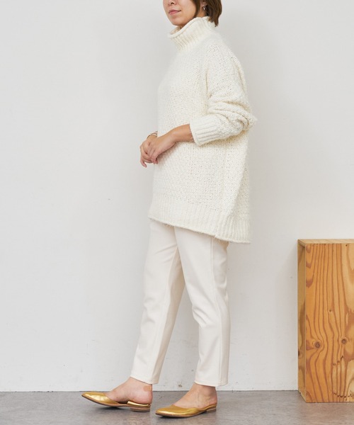 BONbazaar（ボンバザール）の「《安定の定番！色違い必須アイテム》リラックスウォームイージーテーパード（その他パンツ・レディース・ブラック/オフホワイト/ライトグレー/ダークブラウン・FREE）」の19枚目の写真