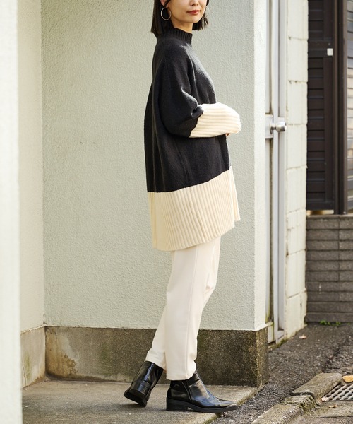 BONbazaar（ボンバザール）の「《安定の定番！色違い必須アイテム》リラックスウォームイージーテーパード（その他パンツ・レディース・ブラック/オフホワイト/ライトグレー/ダークブラウン・FREE）」の13枚目の写真