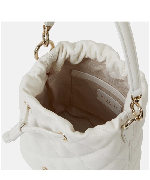 METROCITY（メトロシティ）の「トゥボラーレ ダイヤ ミニ バケット バッグ（ショルダーバッグ・レディース・アイボリー/ブラック/ピンク・FREE）」の12枚目の写真