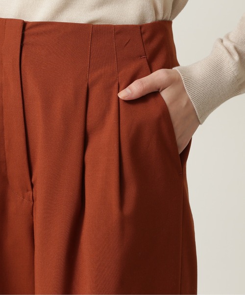 NATURAL BEAUTY BASIC(ナチュラルビューティーベーシック)の「ハイウエストツータックストレートワイドパンツ(その他パンツ・レディース・ベージュ/ブラウン・SMALL/X-SMALL/MEDIUM)」の14枚目の写真