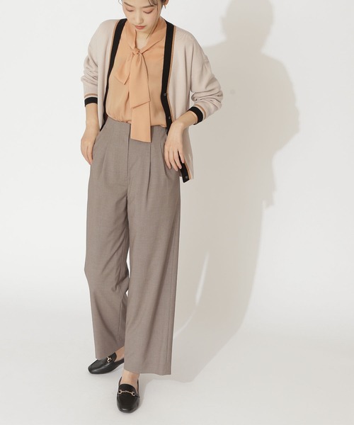 NATURAL BEAUTY BASIC(ナチュラルビューティーベーシック)の「ハイウエストツータックストレートワイドパンツ(その他パンツ・レディース・ベージュ/ブラウン・SMALL/X-SMALL/MEDIUM)」の22枚目の写真