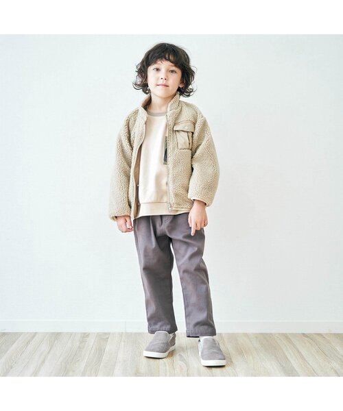 apres les cours（アプレレクール）の「MA-1ポケットトレーナー（スウェット・キッズ・ブルー/ベージュ・110/100/130/140/80/90/120）」の13枚目の写真