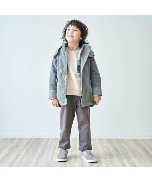 apres les cours（アプレレクール）の「MA-1ポケットトレーナー（スウェット・キッズ・ブルー/ベージュ・110/100/130/140/80/90/120）」の12枚目の写真