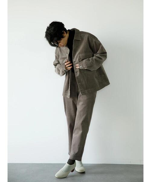 koe(コエ)の「コーデュロイイージーパンツ*(デニムパンツ・レディース・ブラック/キャメル/グレー/オフホワイト・M/L/LL/S)」の16枚目の写真