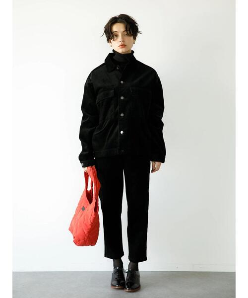 koe(コエ)の「コーデュロイイージーパンツ*(デニムパンツ・レディース・ブラック/キャメル/グレー/オフホワイト・M/L/LL/S)」の17枚目の写真