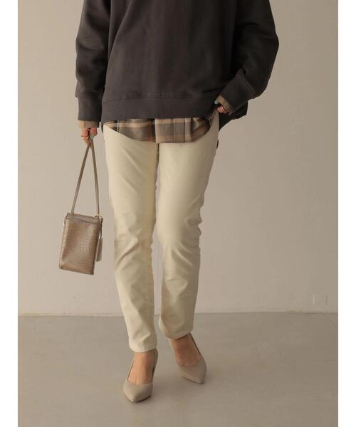 AMERICAN HOLIC（アメリカンホリック）の「ストレッチコールシガレットパンツ（その他パンツ・レディース・ブラック/ブラウン/アイボリー・S/M/L/XS）」の7枚目の写真