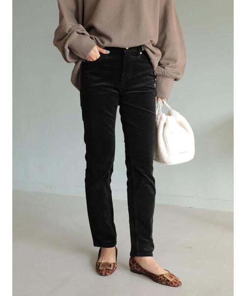 AMERICAN HOLIC（アメリカンホリック）の「ストレッチコールシガレットパンツ（その他パンツ・レディース・ブラック/ブラウン/アイボリー・S/M/L/XS）」の8枚目の写真