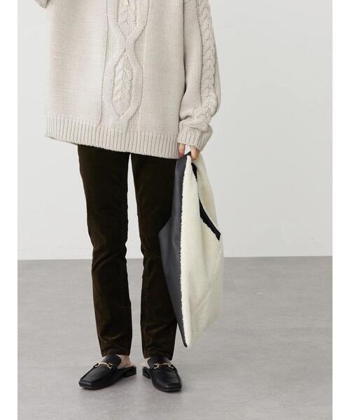 AMERICAN HOLIC（アメリカンホリック）の「ストレッチコールシガレットパンツ（その他パンツ・レディース・ブラック/ブラウン/アイボリー・S/M/L/XS）」の9枚目の写真