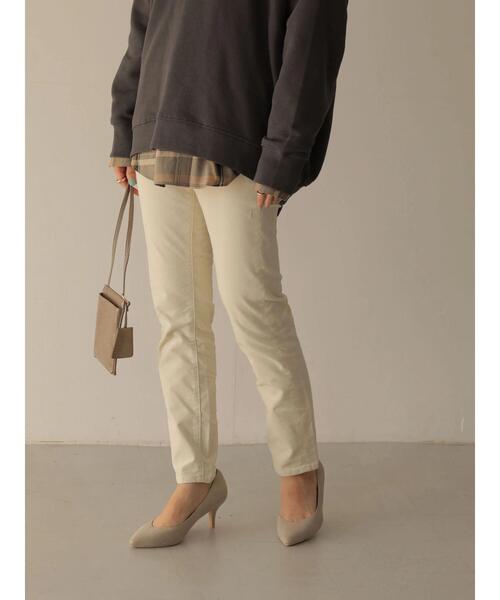 AMERICAN HOLIC（アメリカンホリック）の「ストレッチコールシガレットパンツ（その他パンツ・レディース・ブラック/ブラウン/アイボリー・S/M/L/XS）」の10枚目の写真