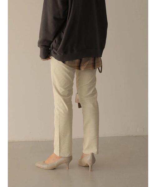 AMERICAN HOLIC（アメリカンホリック）の「ストレッチコールシガレットパンツ（その他パンツ・レディース・ブラック/ブラウン/アイボリー・S/M/L/XS）」の12枚目の写真