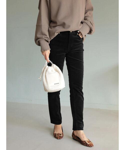 AMERICAN HOLIC（アメリカンホリック）の「ストレッチコールシガレットパンツ（その他パンツ・レディース・ブラック/ブラウン/アイボリー・S/M/L/XS）」の16枚目の写真