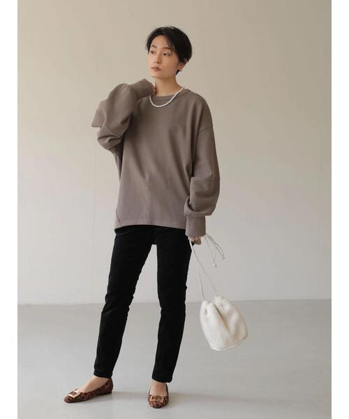 AMERICAN HOLIC（アメリカンホリック）の「ストレッチコールシガレットパンツ（その他パンツ・レディース・ブラック/ブラウン/アイボリー・S/M/L/XS）」の17枚目の写真