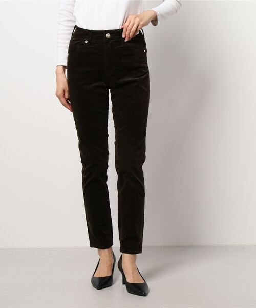 AMERICAN HOLIC（アメリカンホリック）の「ストレッチコールシガレットパンツ（その他パンツ・レディース・ブラック/ブラウン/アイボリー・S/M/L/XS）」の6枚目の写真