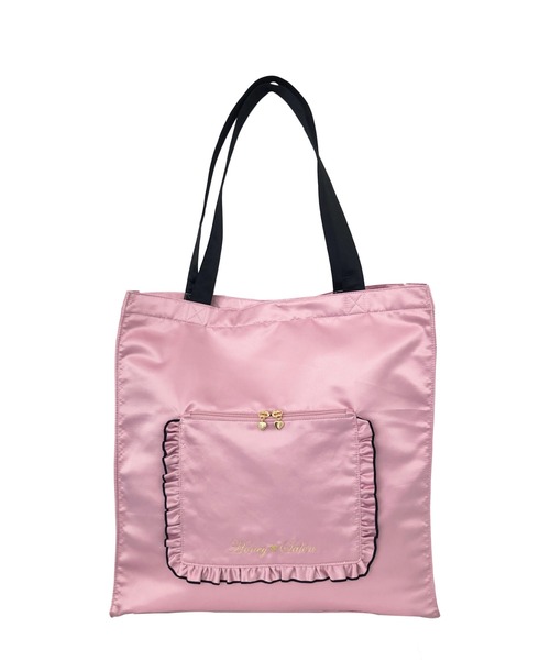 Honey Salon（ハニーサロン）の「ビッグリボンサテントートバッグ（トートバッグ・レディース・ラベンダー/ブラック/アイボリー・FREE）」の10枚目の写真