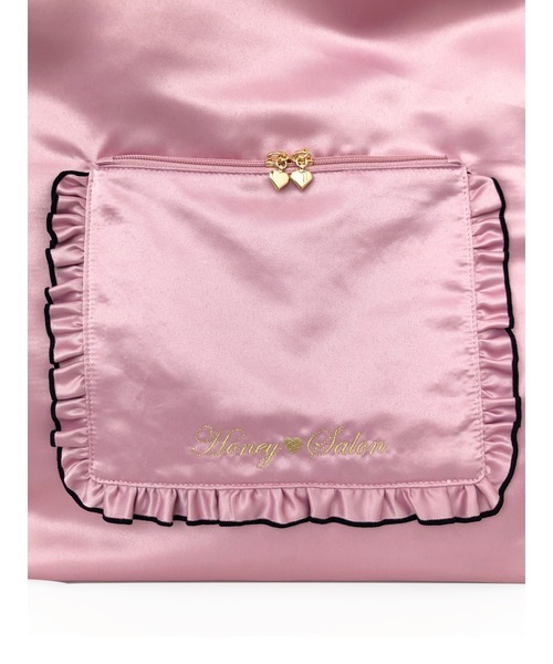 Honey Salon（ハニーサロン）の「ビッグリボンサテントートバッグ（トートバッグ・レディース・ラベンダー/ブラック/アイボリー・FREE）」の11枚目の写真