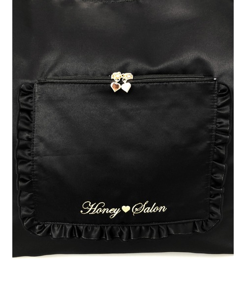 Honey Salon（ハニーサロン）の「ビッグリボンサテントートバッグ（トートバッグ・レディース・ラベンダー/ブラック/アイボリー・FREE）」の13枚目の写真