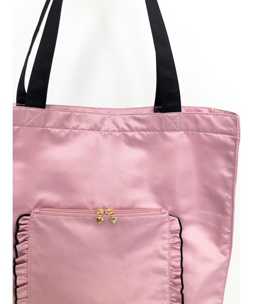 Honey Salon（ハニーサロン）の「ビッグリボンサテントートバッグ（トートバッグ・レディース・ラベンダー/ブラック/アイボリー・FREE）」の17枚目の写真