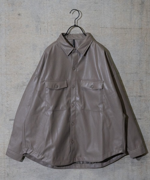 JOHN'S CLOSET(ジョンズクローゼット)の「【i】PUCPOシャツジャケット(シャツ/ブラウス・メンズ・アイボリー/ブラック/モカ・LARGE/X-LARGE/MEDIUM)」の2枚目の写真