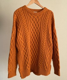 ウールブレンドフィッシャーマンニット