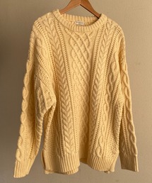 ウールブレンドフィッシャーマンニット