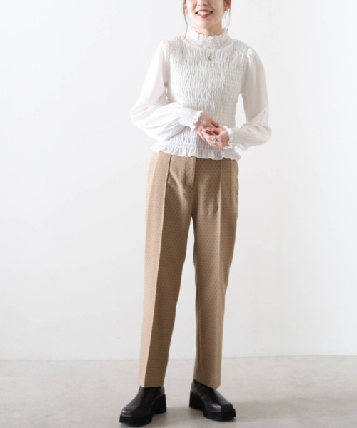 archives(アルシーヴ)の「【日本製】ジャガードピンタックパンツ(その他パンツ・レディース・ブラウン/ベージュ・SMALL/MEDIUM)」の11枚目の写真