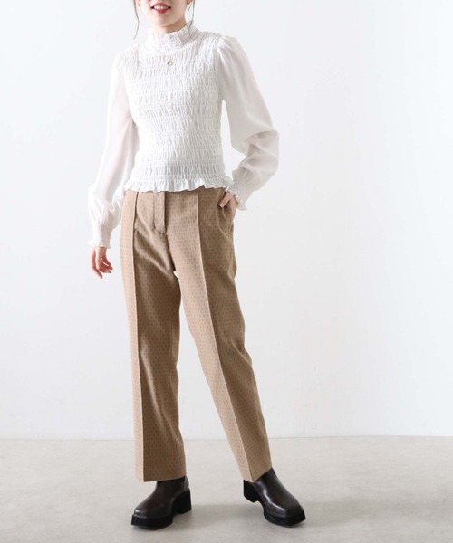 archives(アルシーヴ)の「【日本製】ジャガードピンタックパンツ(その他パンツ・レディース・ブラウン/ベージュ・SMALL/MEDIUM)」の13枚目の写真