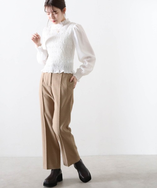 archives(アルシーヴ)の「【日本製】ジャガードピンタックパンツ(その他パンツ・レディース・ブラウン/ベージュ・SMALL/MEDIUM)」の14枚目の写真