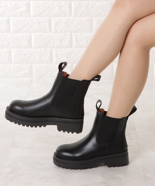 Lace Ladies（レースレディース）の「厚底 チェルシーブーツ ショート丈 レイン（ブーツ・レディース・ホワイト系1/ホワイト系2/ブラック系1/ブラック系2・23/24/25/22.5/24.5/23.5）」の5枚目の写真