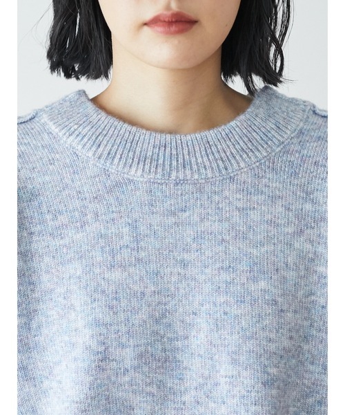 Petit fleur（プチフルール）の「・Petit Fleur ミックスニットプルオーバー＊（ニット/セーター・レディース・ブラック/ベージュ/ピンク/ブルー・FREE）」の19枚目の写真