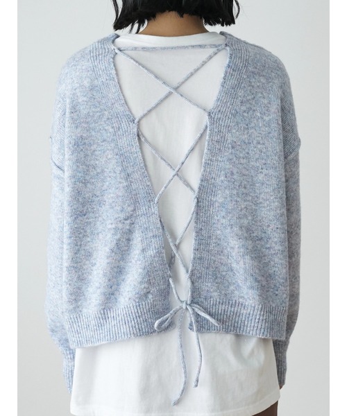 Petit fleur（プチフルール）の「・Petit Fleur ミックスニットプルオーバー＊（ニット/セーター・レディース・ブラック/ベージュ/ピンク/ブルー・FREE）」の14枚目の写真