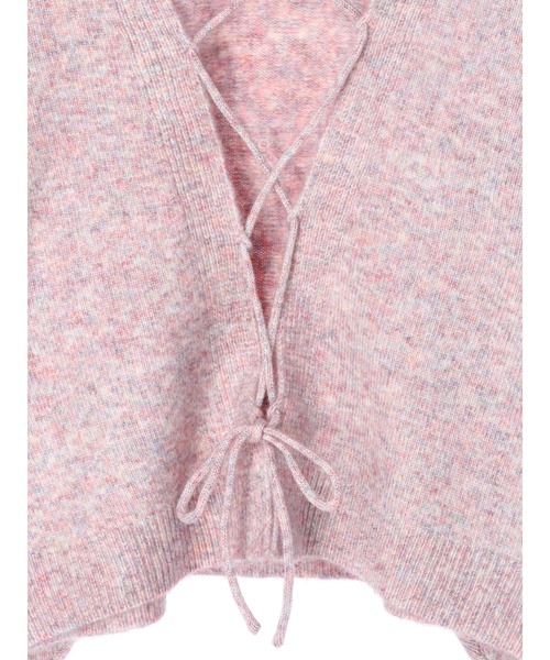 Petit fleur（プチフルール）の「・Petit Fleur ミックスニットプルオーバー＊（ニット/セーター・レディース・ブラック/ベージュ/ピンク/ブルー・FREE）」の6枚目の写真