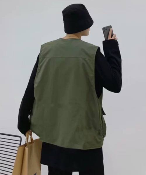 BENDER TOKYO（ベンダートウキョウ）の「【BENDER TOKYO】ミリタリーベスト（ベスト・メンズ・オリーブ/ブラック・M/L）」の8枚目の写真