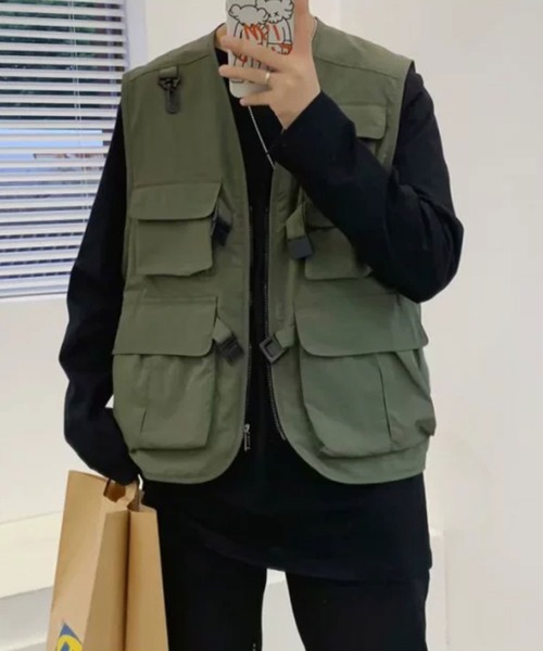 BENDER TOKYO（ベンダートウキョウ）の「【BENDER TOKYO】ミリタリーベスト（ベスト・メンズ・オリーブ/ブラック・M/L）」の9枚目の写真