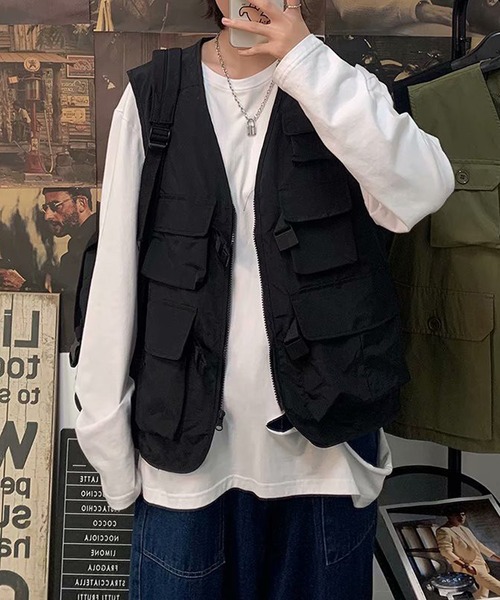 BENDER TOKYO（ベンダートウキョウ）の「【BENDER TOKYO】ミリタリーベスト（ベスト・メンズ・オリーブ/ブラック・M/L）」の7枚目の写真