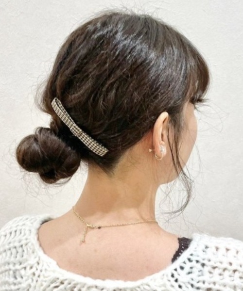 flower（フラワー）の「クラシカルバレッタ（ヘアピン・レディース・ブラック/ブラウン・FREE）」の4枚目の写真