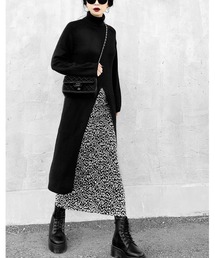 Center slit turtle knit / センタースリットタートルニット(Ai select)