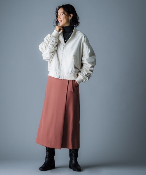 RASW(ラス)の「RASW サイドベルトラップスカート(スカート・レディース・ピンク/ネイビー/アイボリー・M/L)」の19枚目の写真